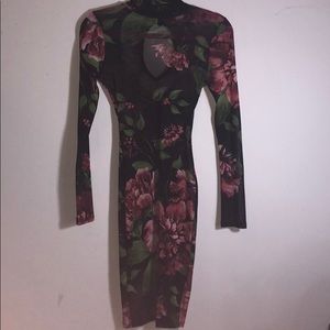 Mesh floral dress